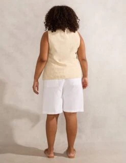 Linen Blend Bermuda Shorts -Marks and Spencer Shop linen blend bermuda shorts 5