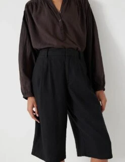 Linen Blend High Waisted Bermuda Shorts -Marks and Spencer Shop linen blend high waisted bermuda shorts 6