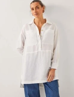 MONSOON Linen Blend Longline Tunic -Marks and Spencer Shop linen blend longline tunic 4