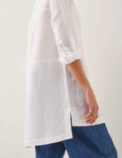 MONSOON Linen Blend Longline Tunic -Marks and Spencer Shop linen blend longline tunic 5