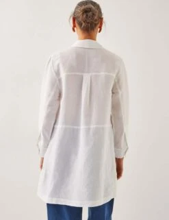 MONSOON Linen Blend Longline Tunic -Marks and Spencer Shop linen blend longline tunic 7