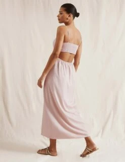 Linen Blend Midi Slip Dress -Marks and Spencer Shop linen blend midi slip dress 7