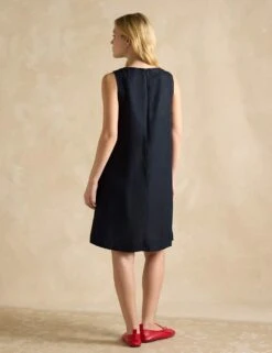 Joules Linen Blend Round Neck Shift Dress -Marks and Spencer Shop linen blend round neck shift dress 10