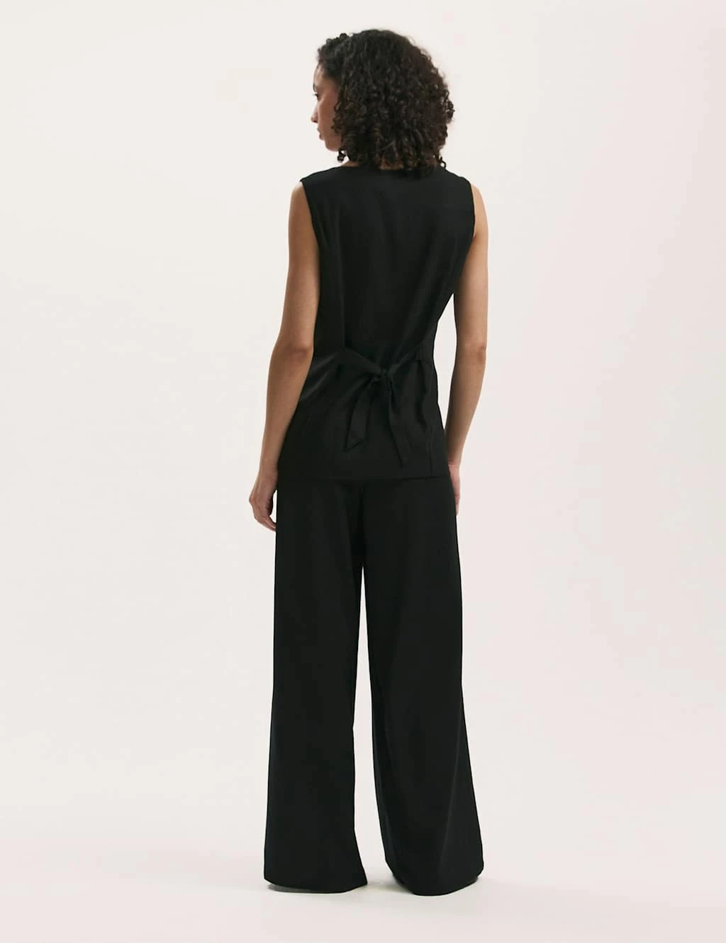 Linen Blend Round Neck Waistcoat 10 Linen Blend Round Neck Waistcoat - Image 8