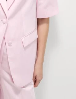 Linen Blend Short Sleeve Single Breasted Blazer -Marks and Spencer Shop linen blend short sleeve single breasted blazer 13