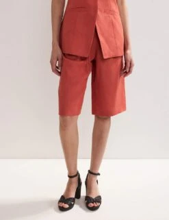 Linen Rich Belted Long Shorts -Marks and Spencer Shop linen rich belted long shorts 8