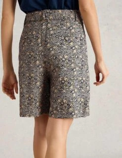 WHITE STUFF Linen Rich Printed Belted Pleat Front Shorts 24 WHITE STUFF Linen Rich Printed Belted Pleat Front Shorts -Marks and Spencer Shop linen rich printed belted pleat front shorts 10
