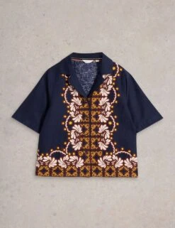 WHITE STUFF Linen Rich Printed Button Through Shirt -Marks and Spencer Shop linen rich printed button through shirt 6