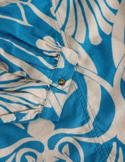 WHITE STUFF Linen Rich Printed Tie Neck Blouse -Marks and Spencer Shop linen rich printed tie neck blouse 8