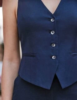 Linen Rich Slim Single Breasted Waistcoat -Marks and Spencer Shop linen rich slim single breasted waistcoat 8