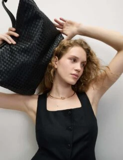 Linen Rich Tailored Twill Square Neck Waistcoat -Marks and Spencer Shop linen rich tailored twill square neck waistcoat 11