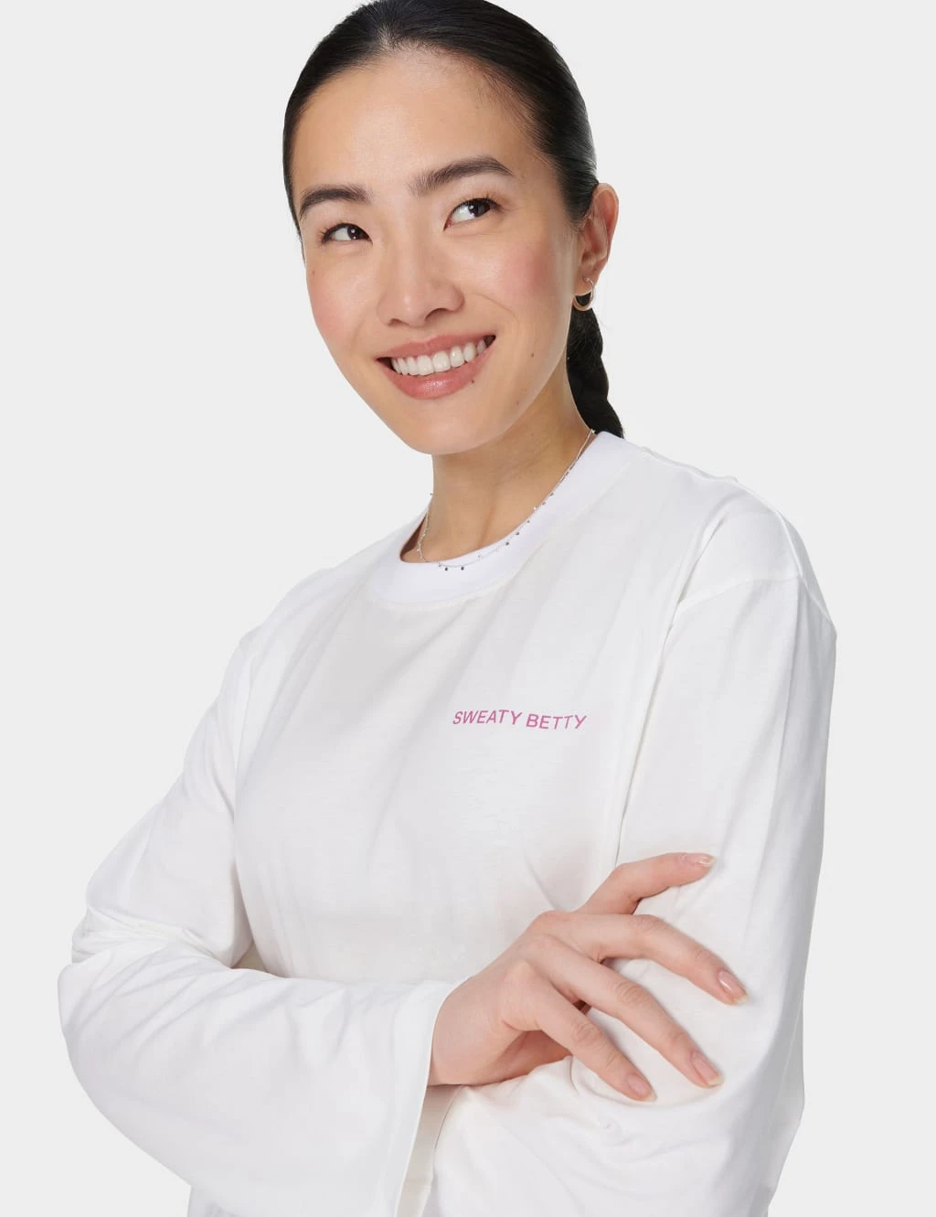 Sweaty Betty Logo Pure Cotton Crew Neck Oversized Top 14 Sweaty Betty Logo Pure Cotton Crew Neck Oversized Top - Image 12