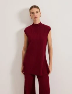Lori Ribbed Funnel Neck Ribbed Tunic -Marks and Spencer Shop lori ribbed funnel neck ribbed tunic 9