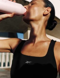 Reebok Lux Square Neck Cross Back Fitted Crop Top -Marks and Spencer Shop lux square neck cross back fitted crop top 11