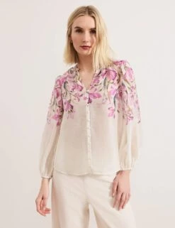 Lyocell Rich Floral Blouse -Marks and Spencer Shop lyocell rich floral blouse 10