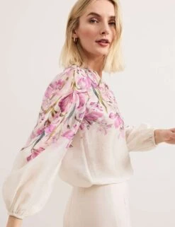 Lyocell Rich Floral Blouse -Marks and Spencer Shop lyocell rich floral blouse 8