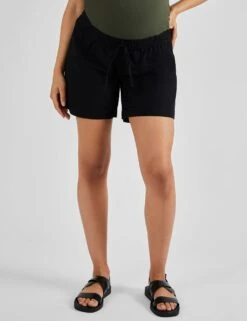 Maternity Cotton Rich Shorts With Linen -Marks and Spencer Shop maternity cotton rich shorts with linen 7