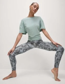 Modal Blend Lightweight Tie Back T-Shirt -Marks and Spencer Shop modal blend crew neck relaxed t shirt