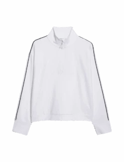 Modal Rich Funnel Neck Half Zip Top -Marks and Spencer Shop modal rich funnel neck half zip top 1