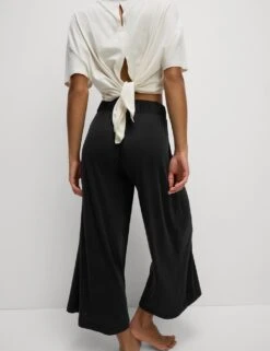 Modal Rich Ribbed Relaxed Culottes -Marks and Spencer Shop modal rich ribbed relaxed culottes 9
