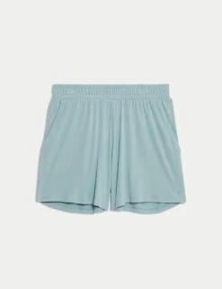 Modal Rich Ribbed Relaxed High Waisted Yoga Shorts -Marks and Spencer Shop modal rich ribbed relaxed high waisted yoga shorts 17