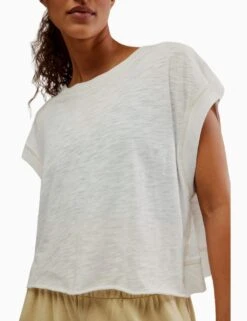 My Time Cotton Rich Open Back T-Shirt -Marks and Spencer Shop my time cotton rich open back t shirt 12