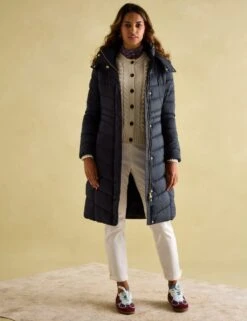 Joules Padded Hooded High Neck Longline Coat -Marks and Spencer Shop padded hooded high neck longline coat 11