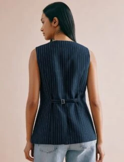Pinstripe Collarless Waistcoat -Marks and Spencer Shop pinstripe collarless waistcoat 12