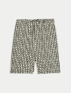 Printed Pure Twill High Waisted Shorts -Marks and Spencer Shop printed pure twill high waisted shorts 9