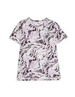 Printed Scoop Neck Fitted T-Shirt -Marks and Spencer Shop printed scoop neck fitted t shirt