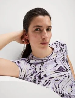 Printed Scoop Neck Fitted T-Shirt -Marks and Spencer Shop printed scoop neck fitted t shirt 9