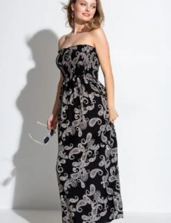 Pour Moi Printed Shirred Maxi Beach Dress -Marks and Spencer Shop printed shirred maxi beach dress 6