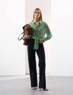 Printed Tie Neck Shirt -Marks and Spencer Shop printed tie neck shirt 10