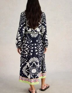 WHITE STUFF Printed V-Neck Midi Kaftan Dress -Marks and Spencer Shop printed v neck midi kaftan dress 11