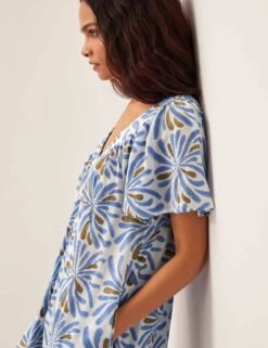 MONSOON Printed V-Neck Wide Leg Jumpsuit -Marks and Spencer Shop printed v neck wide leg jumpsuit 6