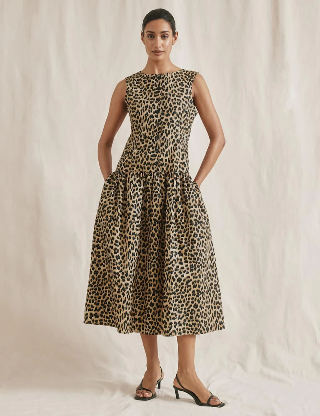 Pure Cotton Animal Print Midi Waistcoat Dress 13 Pure Cotton Animal Print Midi Waistcoat Dress - Image 11