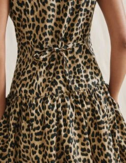 Pure Cotton Animal Print Midi Waistcoat Dress 23 Pure Cotton Animal Print Midi Waistcoat Dress -Marks and Spencer Shop pure cotton animal print midi waistcoat dress 9