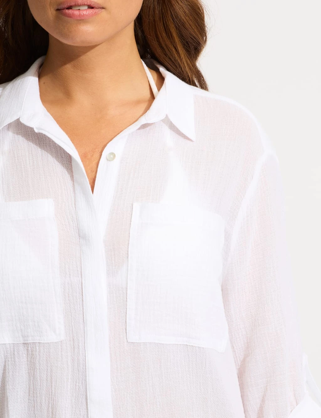 Seafolly Pure Cotton Beach Cover Up Shirt 13 Seafolly Pure Cotton Beach Cover Up Shirt - Image 11