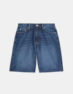 Pure Cotton Denim Bermuda Shorts 36 Pure Cotton Denim Bermuda Shorts -Marks and Spencer Shop pure cotton bermuda shorts 8