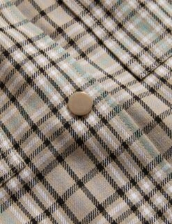 Jaeger Pure Cotton Checked Collared Car Coat -Marks and Spencer Shop pure cotton checked collared short car coat 2