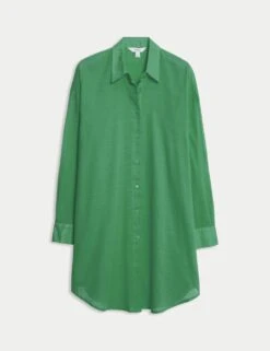 Pure Cotton Collared Beach Shirt -Marks and Spencer Shop pure cotton collared beach shirt 10