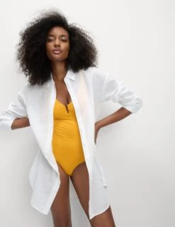 Pure Cotton Collared Beach Shirt -Marks and Spencer Shop pure cotton collared beach shirt 7