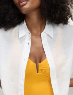 Pure Cotton Collared Beach Shirt -Marks and Spencer Shop pure cotton collared beach shirt 8