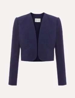 Pure Cotton Collarless Cropped Jacket -Marks and Spencer Shop pure cotton collarless cropped jacket 10