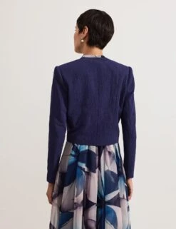 Pure Cotton Collarless Cropped Jacket -Marks and Spencer Shop pure cotton collarless cropped jacket 8