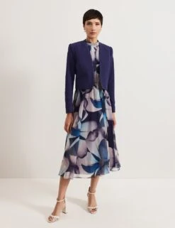 Pure Cotton Collarless Cropped Jacket -Marks and Spencer Shop pure cotton collarless cropped jacket 9