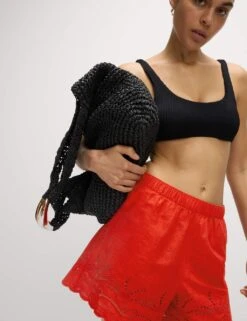 Pure Cotton Cut Out Beach Shorts -Marks and Spencer Shop pure cotton cut out beach shorts 10