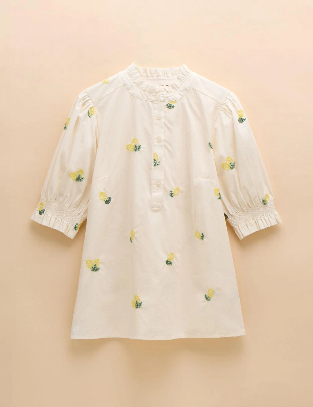 Joules Pure Cotton Embroidered Puff Sleeve Blouse 9 Joules Pure Cotton Embroidered Puff Sleeve Blouse - Image 7