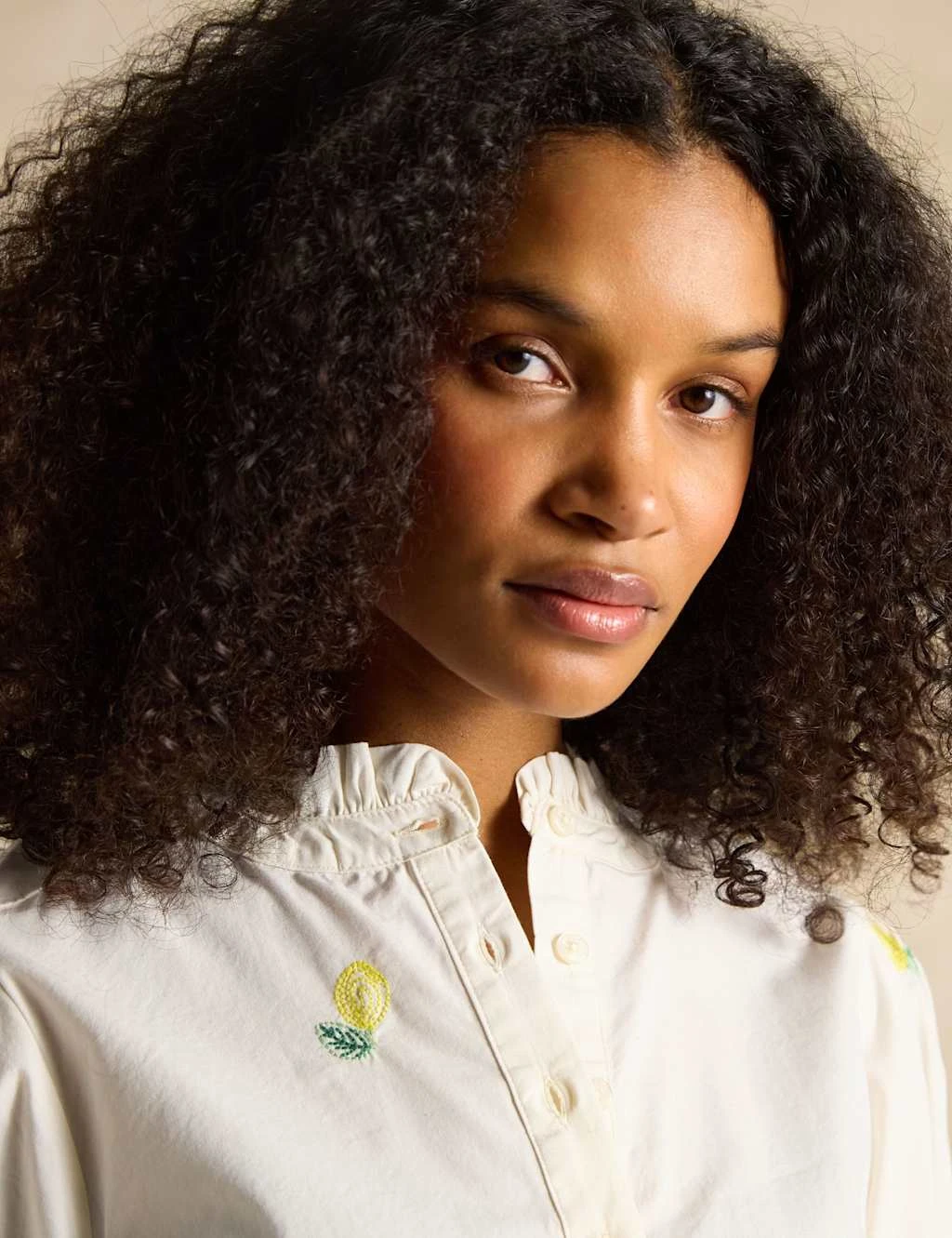 Joules Pure Cotton Embroidered Puff Sleeve Blouse 10 Joules Pure Cotton Embroidered Puff Sleeve Blouse - Image 8