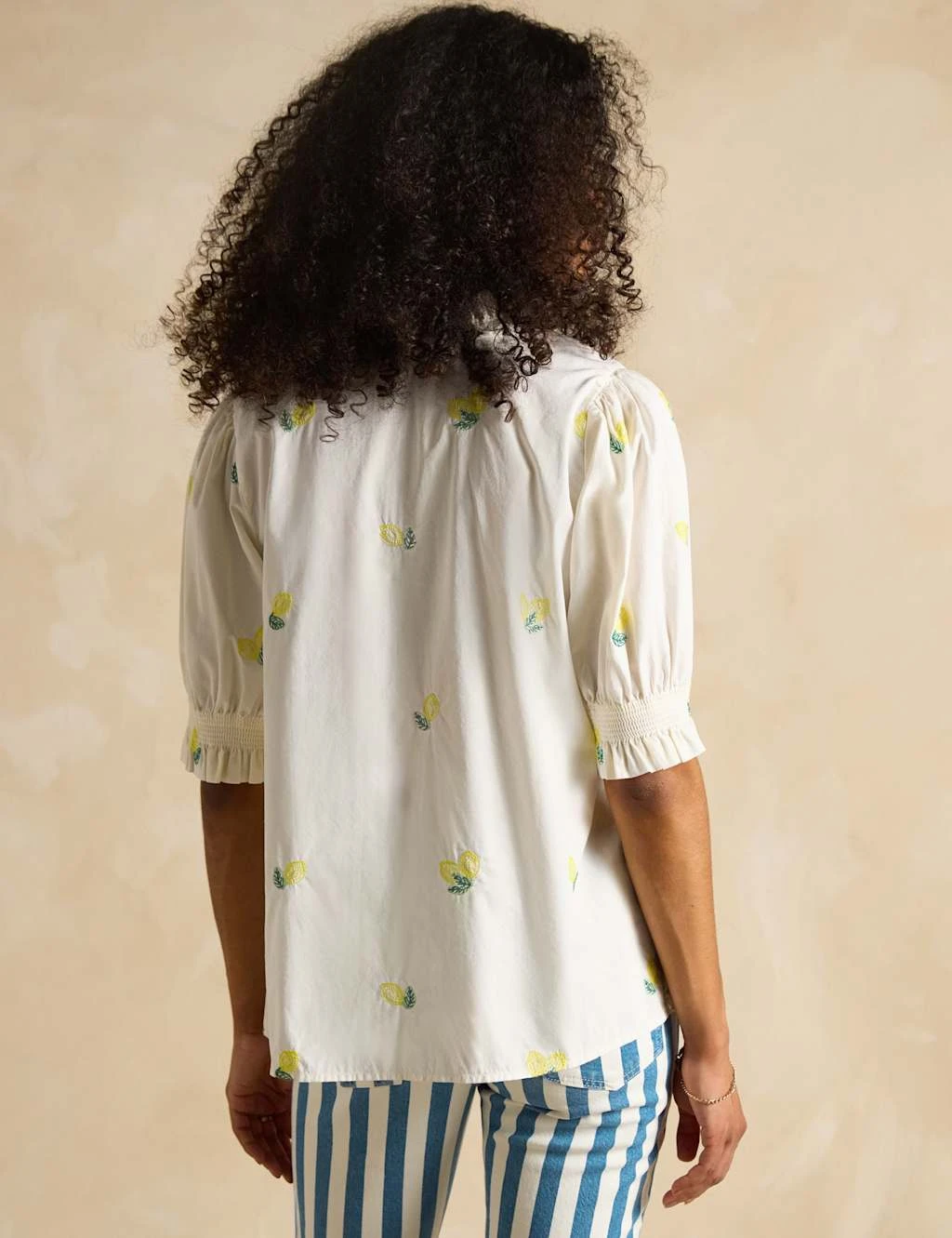 Joules Pure Cotton Embroidered Puff Sleeve Blouse 12 Joules Pure Cotton Embroidered Puff Sleeve Blouse - Image 10